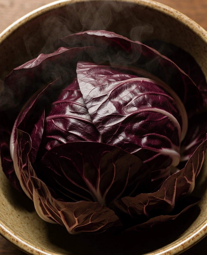Texture de radicchio pourpre
